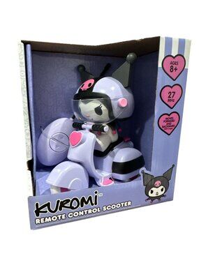 Kuromi Remote Control Scooter Toy 27 MHz For Ages 8+ Moves Forward & Backward Pu